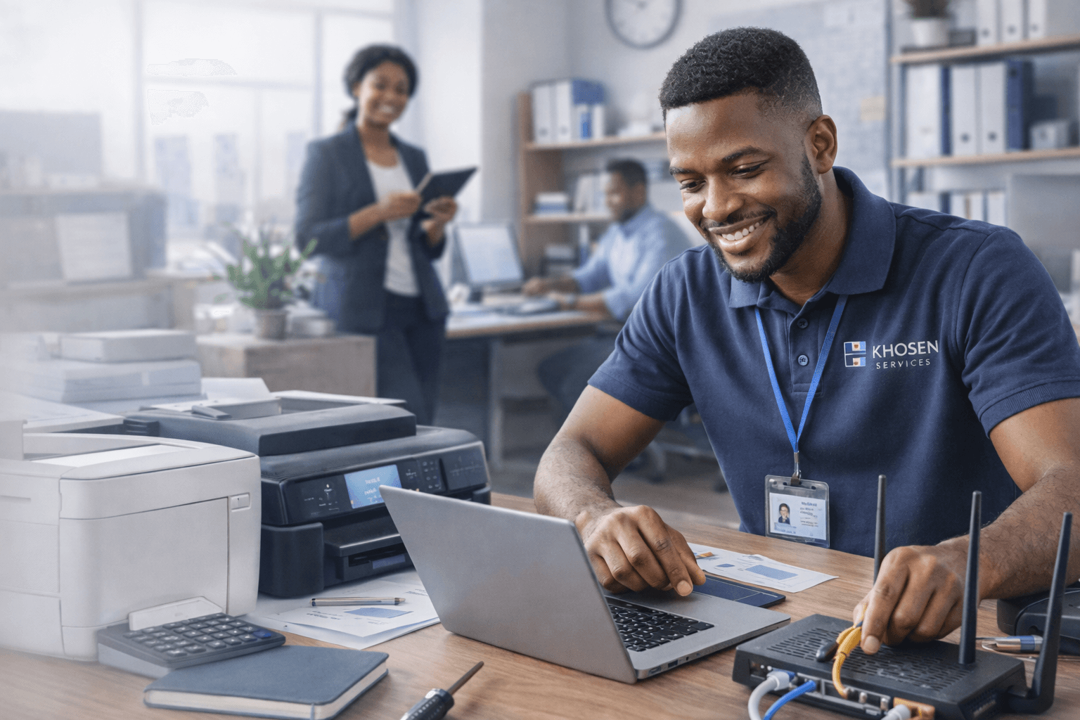 Khosen Services managed IT team supporting business technology